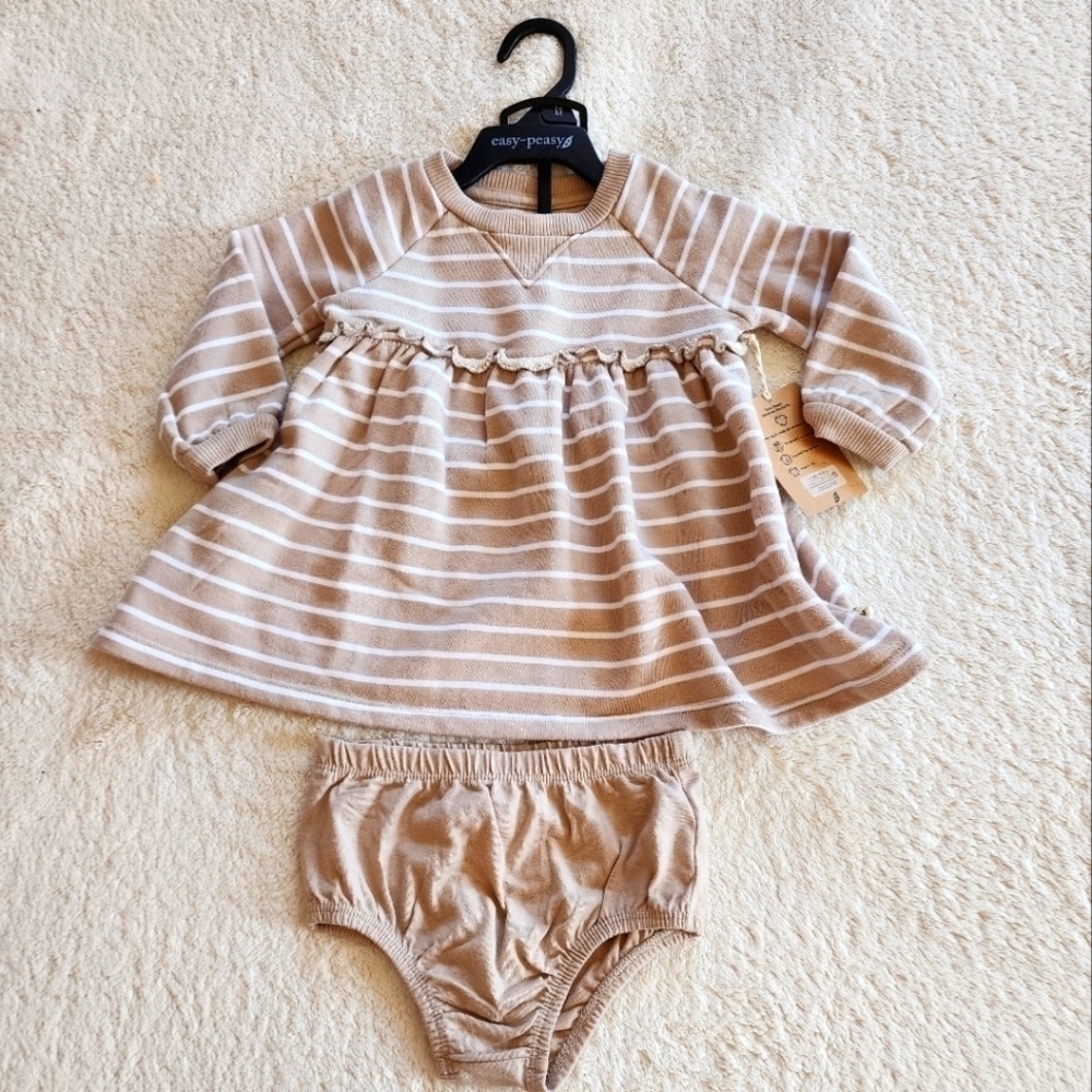 NEW baby girl dress with a diaper cover size 12 and 18 months